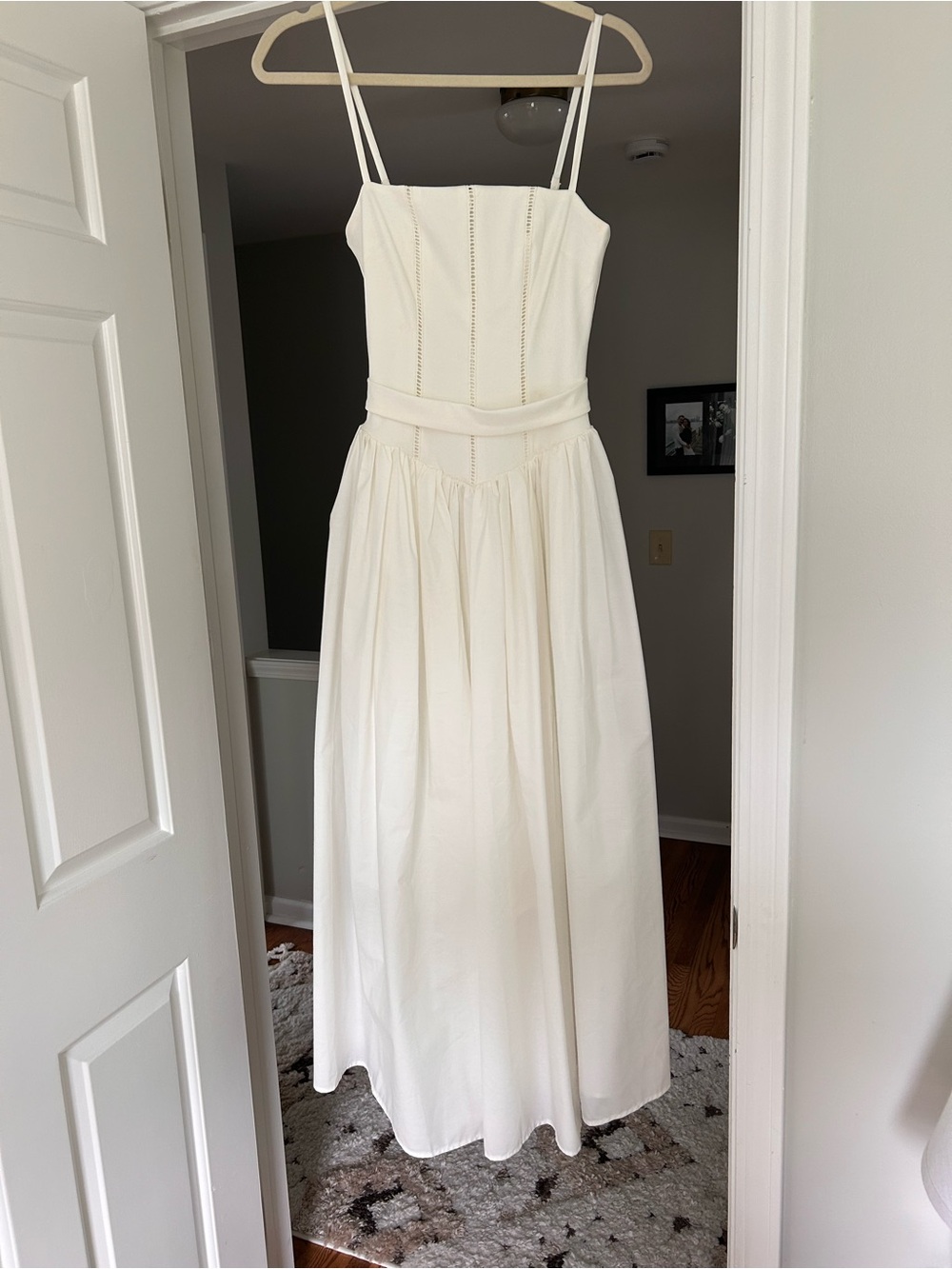 Commense Cream Spaghetti-Strap Maxi Dress